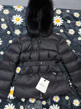 Moncler Black Hooded Slim-Fit Down Jacket, Size M